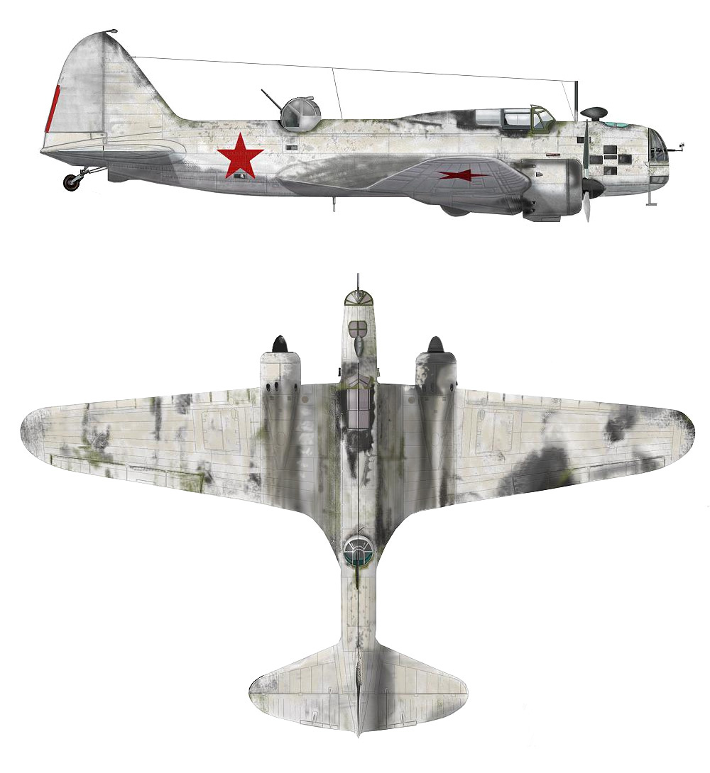 profile DB-3 bomber of 1st Gv. MTAB 27.02.1943