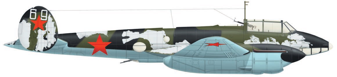 пешка Пе-2 с тактическим номером 69 из 5-го СБАП ВВС ЮФ зима 41 42.jpg