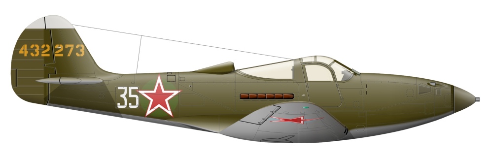 P-39Q-25 бн 35, сн 44-32273 из состава 104 гиап, на котором зимой-весной 1945 г. в Германии летал командир эскадрильи капитан А.И. Луканцев.