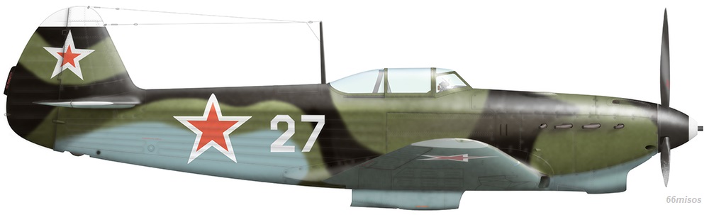 Soviet Yak-7b fighter board number 27