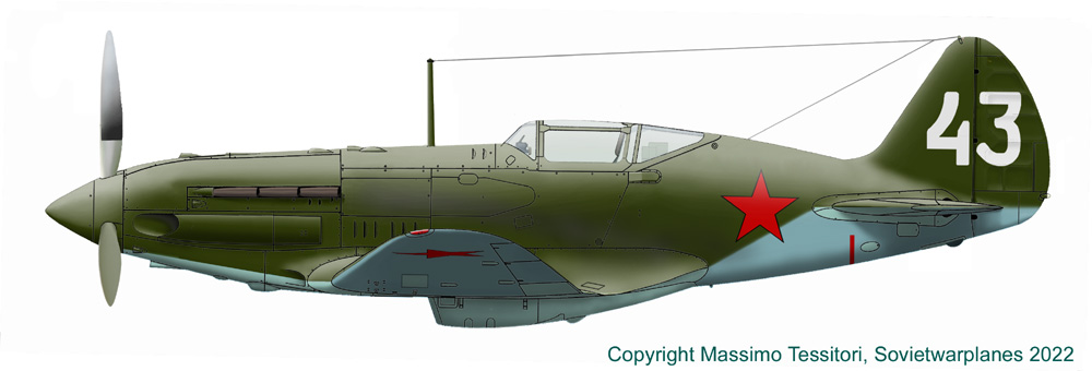 Russian MiG-3 warplane tactical number 43