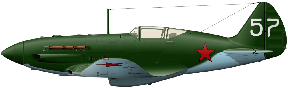 Soviet MiG-3 aircraft number 57