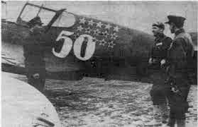 P40E board number 50 of Pokryshev WW2 foto 29 guards fighter «Volhov» air regiment (154 fighter aviation unit)