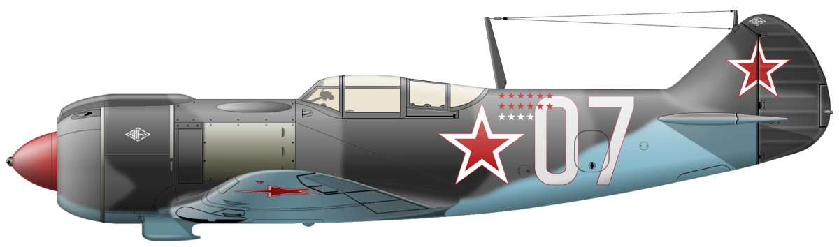 WW2 color profile soviet la5fn identification mark. 