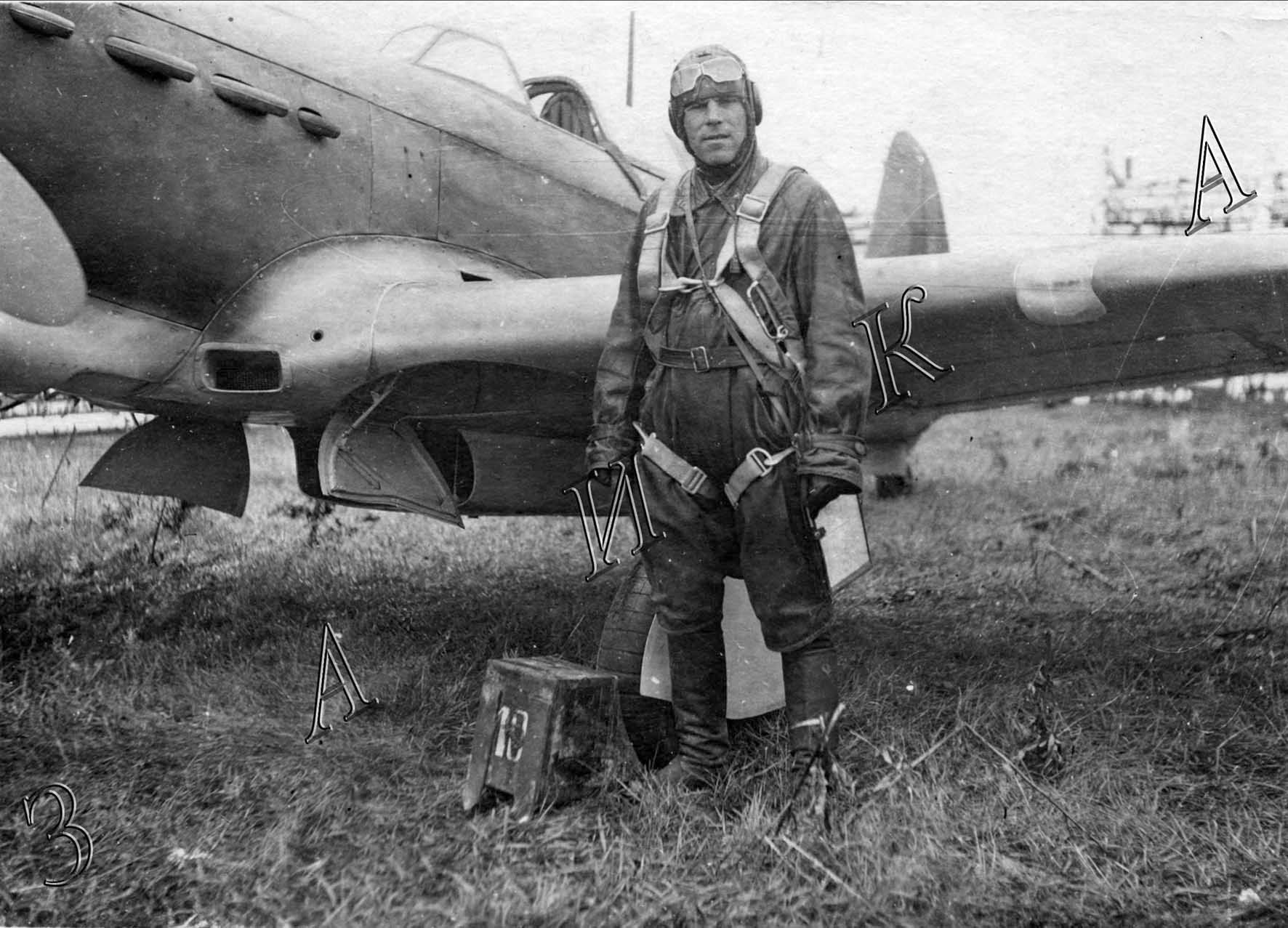wartime picture armed Jak-7 airplane USSR.