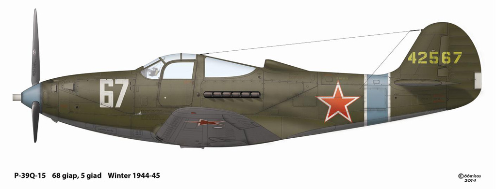 Азрокобра самолёт СССР схема боевой окраски.