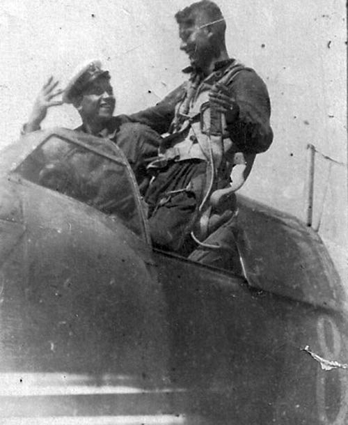 Фотоснимок ВОВ Советский военный самолёт ЛаГГ3