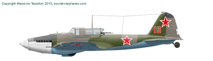 Ил-2 КСС крыло со стрелкой цветной профиль-боковик